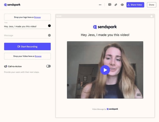 Personalize Video Landing Page
