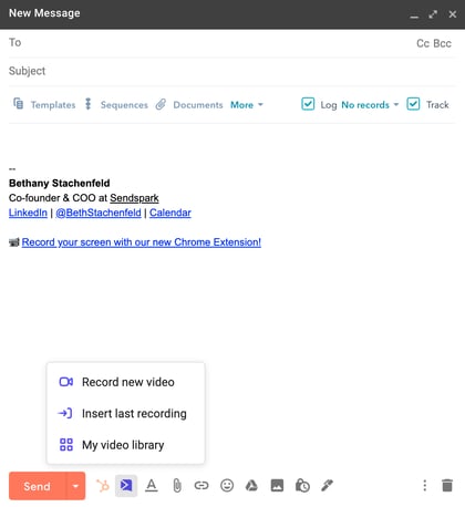 Record videos from Gmail