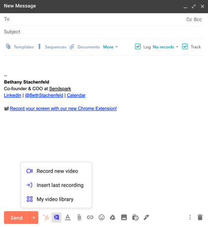 Record videos from Gmail