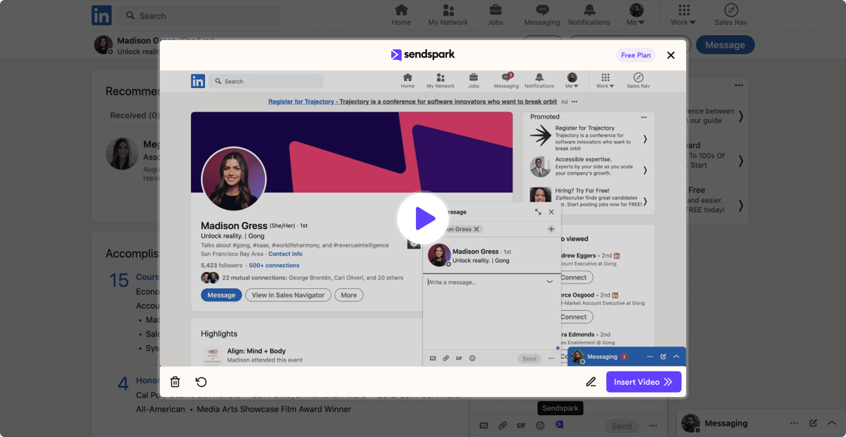 Video onboarding example