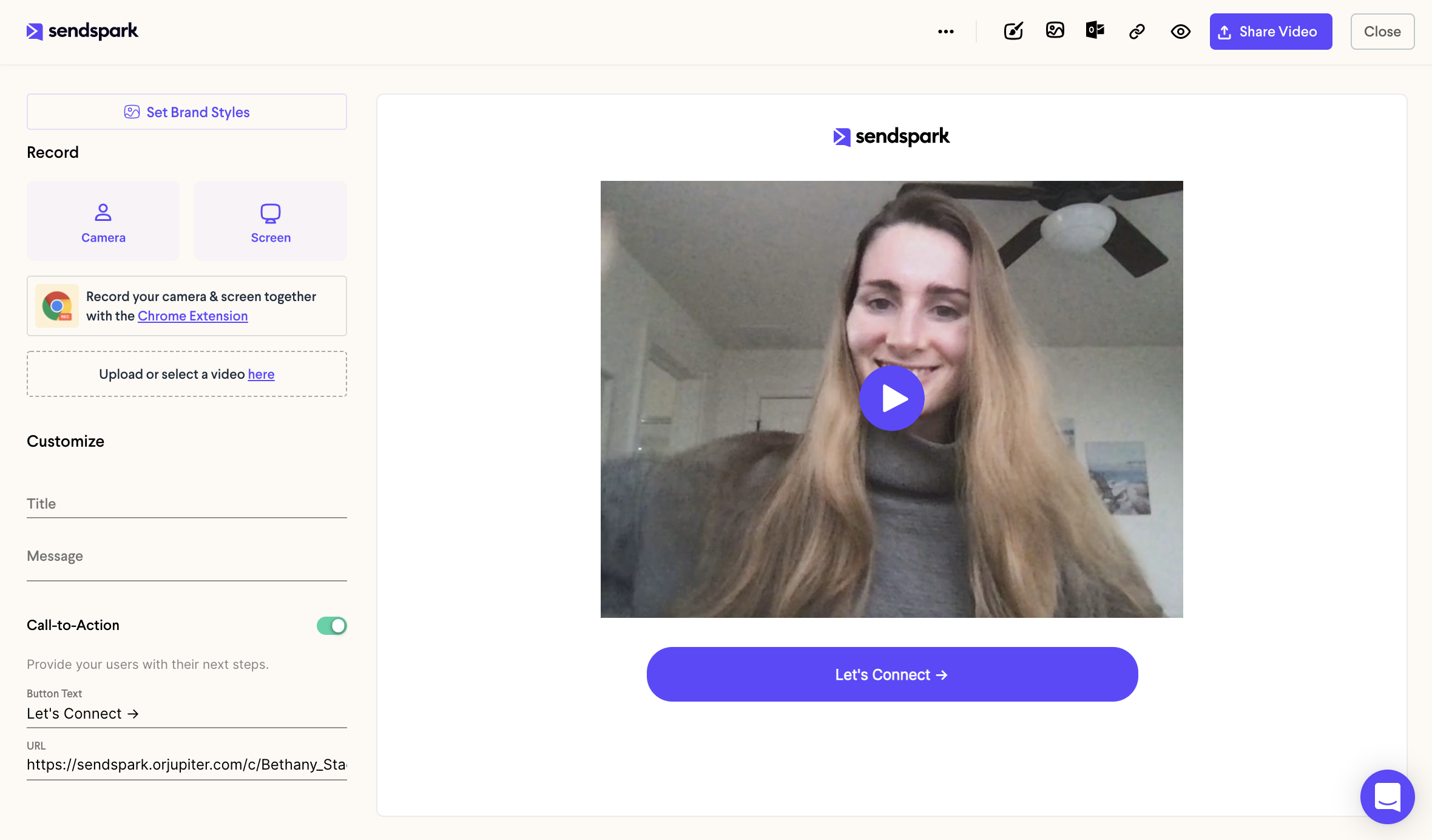 Record Video for Outreach in Sendspark