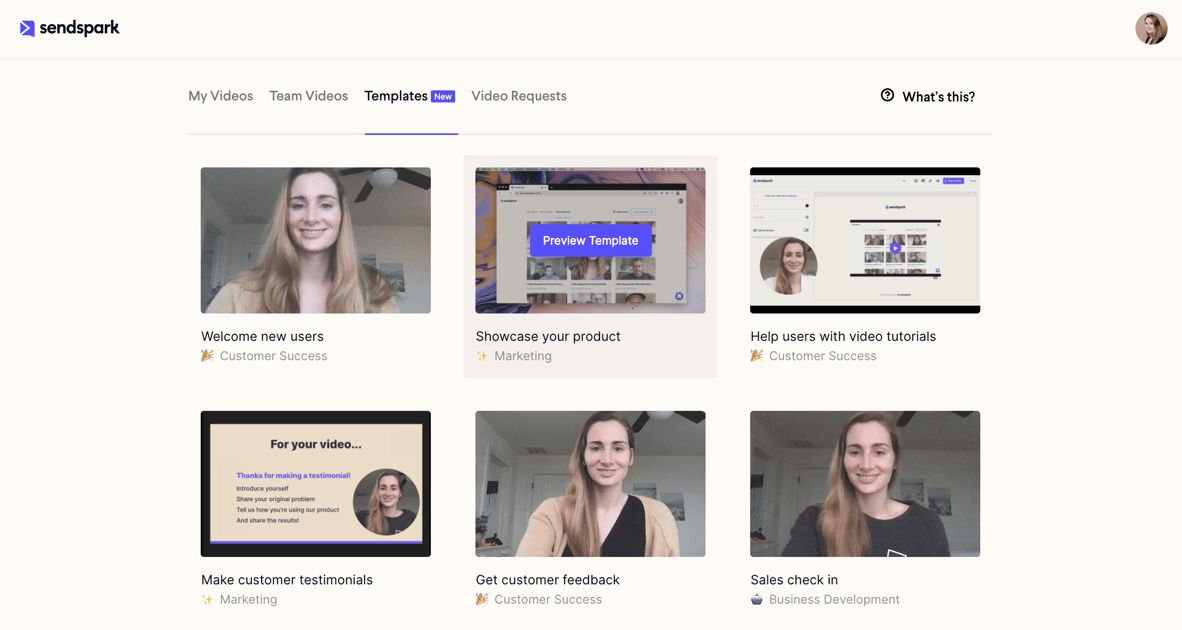 Sendspark video templates