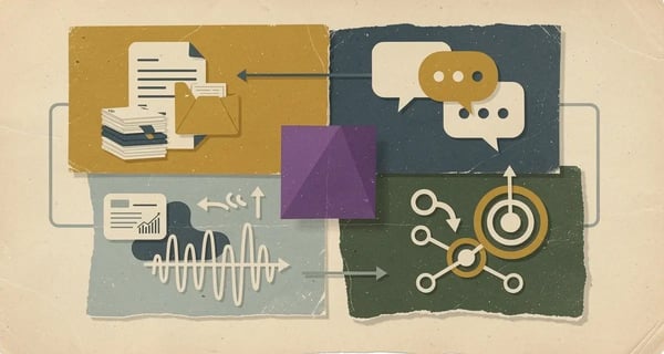 Retro collage comparing nine revenue enablement platforms for B2B sales teams