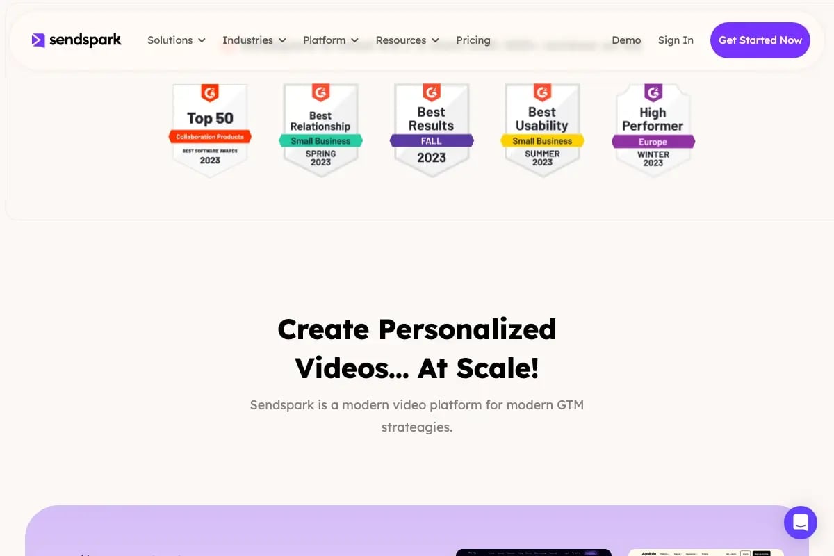 Sendspark browser recording screenshot