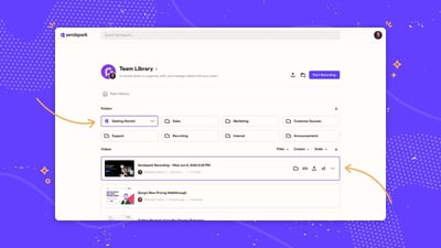 New Sendspark Video Folders