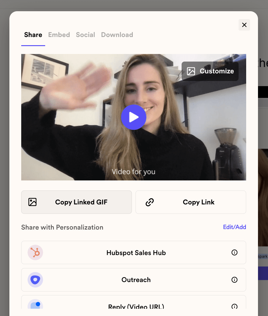 Copy Video for Email