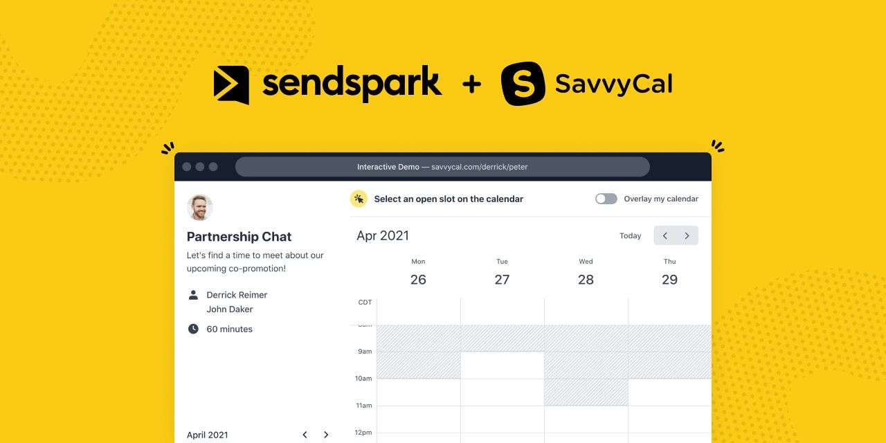 add savvycal to sendspark videos