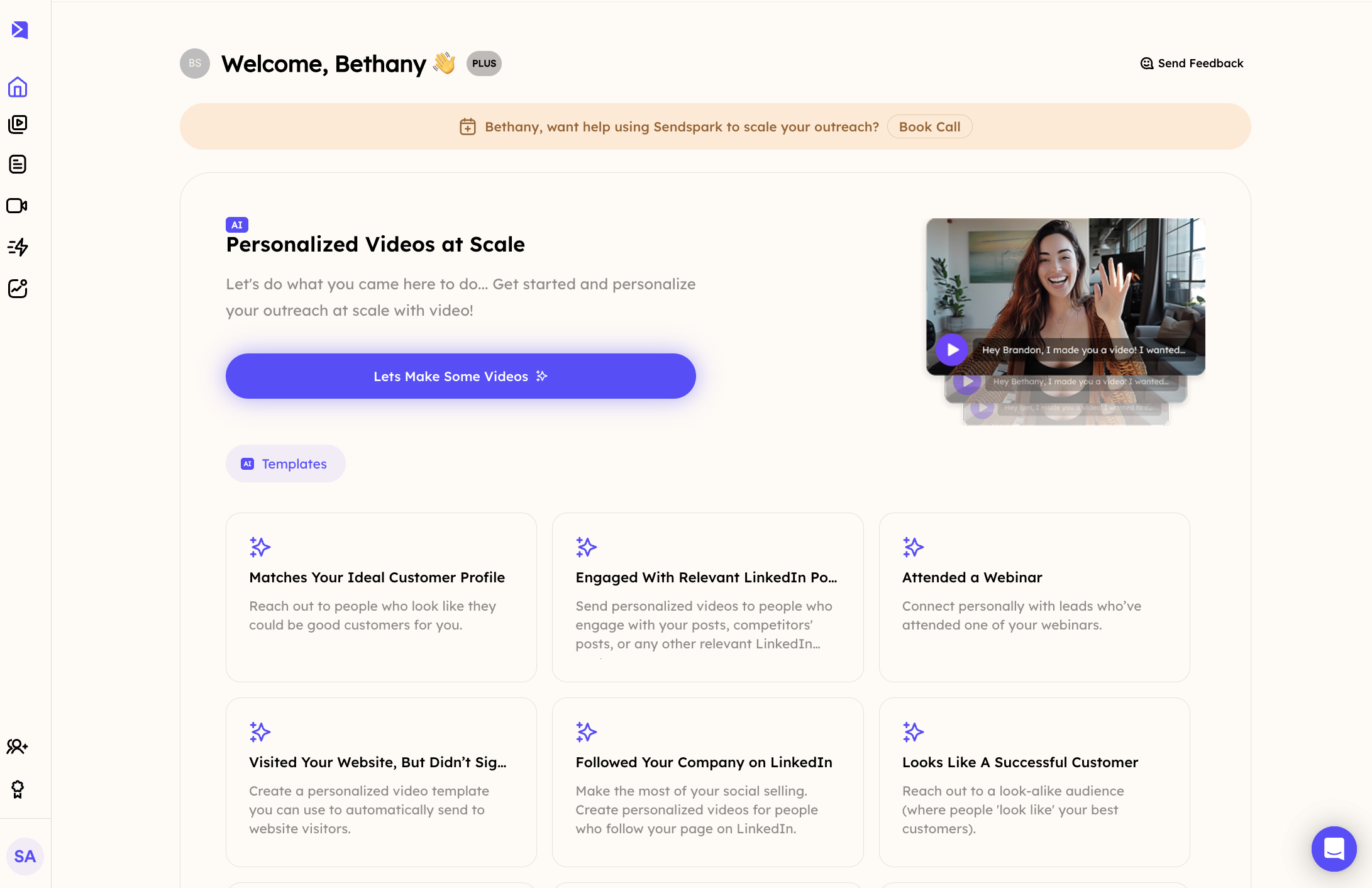 Introducing AI Video Templates in Sendspark: Create & Send Videos Faster Than Ever