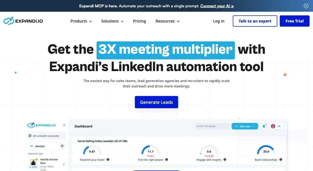Expandi’s website, captured October 2026