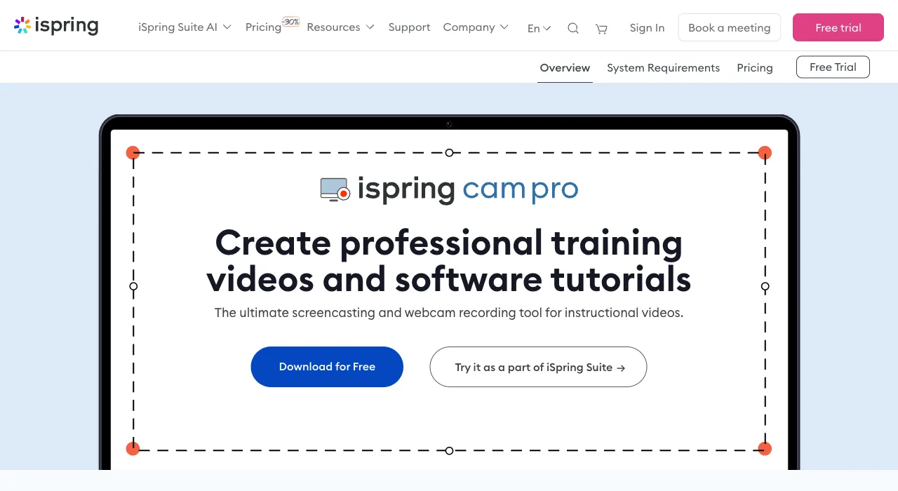 iSpring Cam Pro’s website, captured October 2026