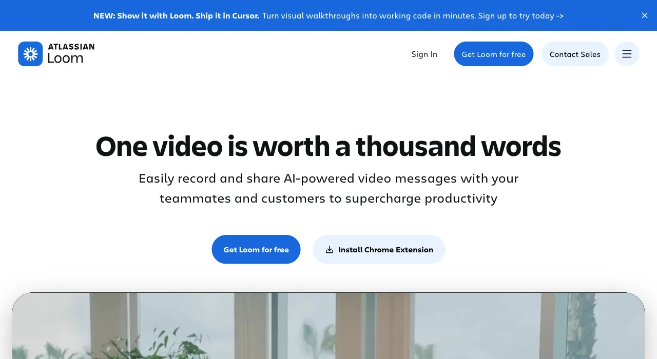 Loom’s website, captured October 2026