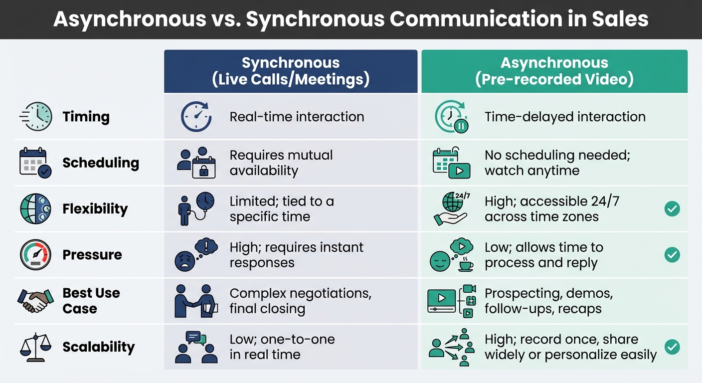 Asynchronous vs Synchronous Video Communication in Sales