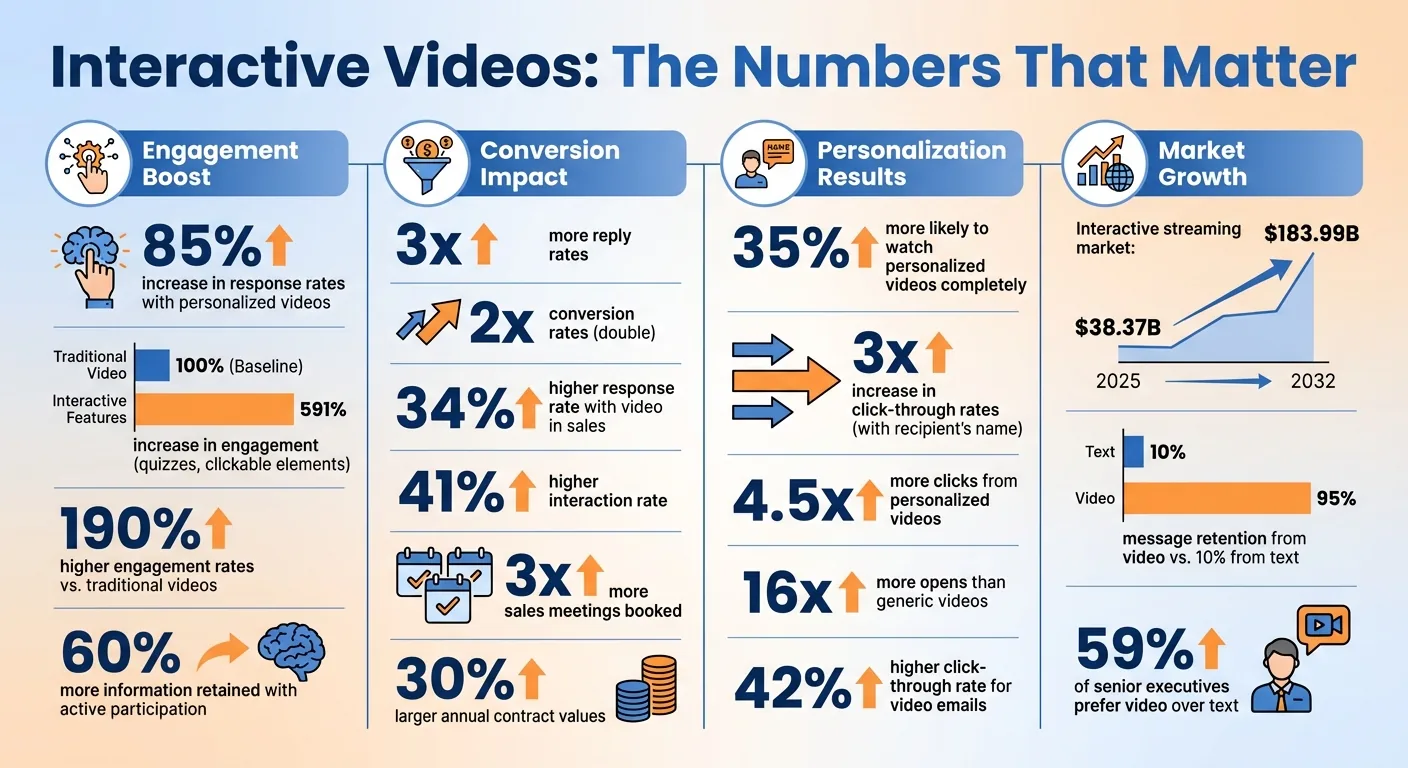 Interactive Video Engagement Statistics and Performance Metrics