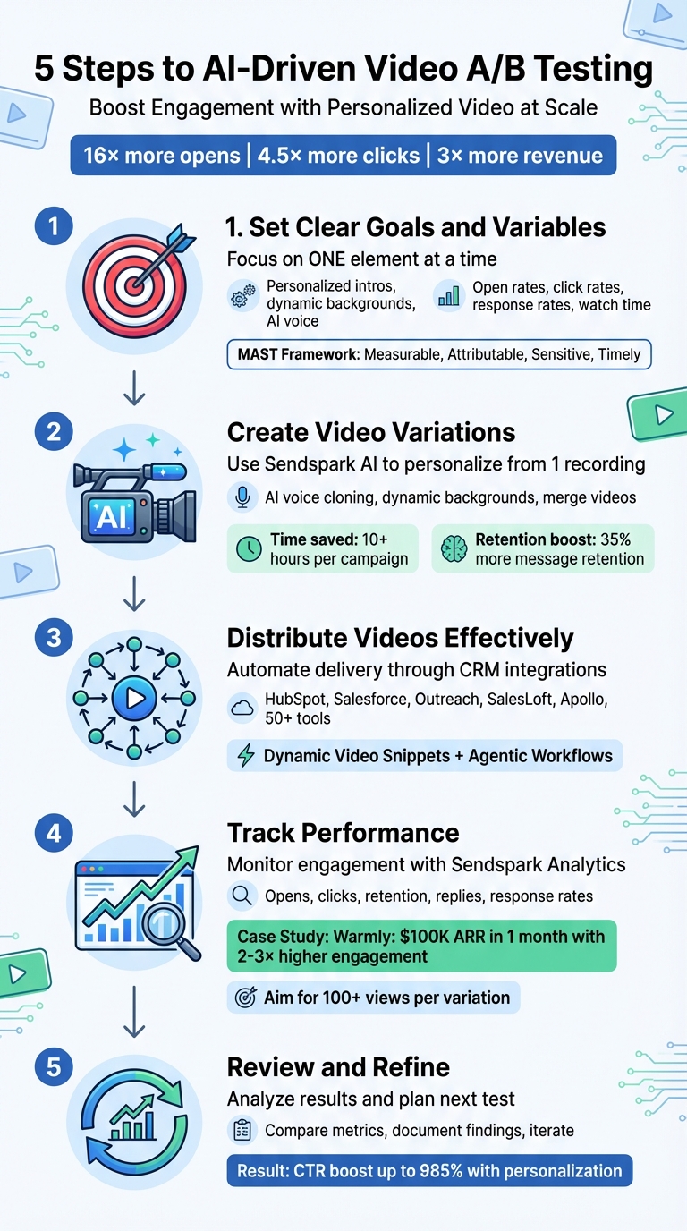 5 Steps to AI-Driven Video A/B Testing Process
