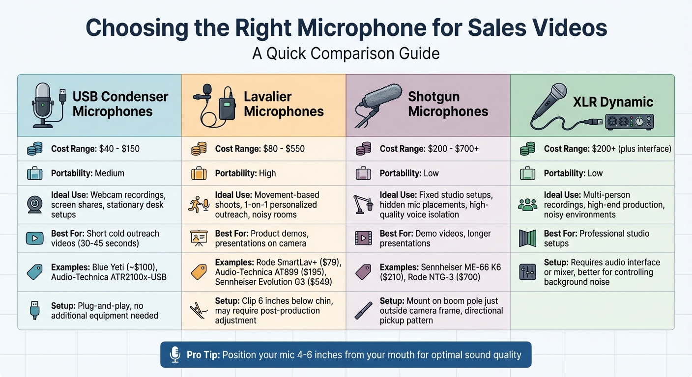 Sales Video Microphone Types Comparison Guide